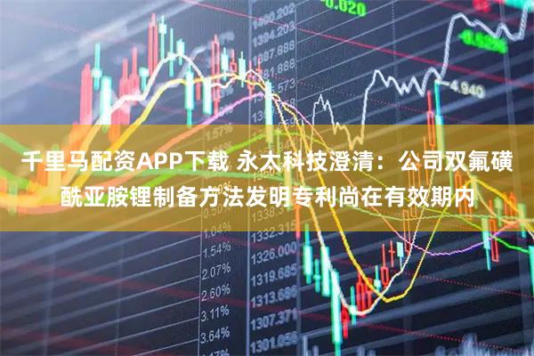千里马配资APP下载 永太科技澄清：公司双氟磺酰亚胺锂制备方法发明专利尚在有效期内