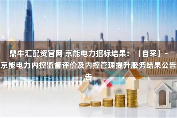鼎牛汇配资官网 京能电力招标结果：【自采】-京能电力内控监督评价及内控管理提升服务结果公告
